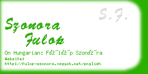 szonora fulop business card